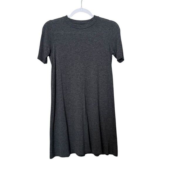MADEWELL Swingy Tee Dress Women XS Grey Crewneck Stretch Lightweight Casual - Picture 1 of 5